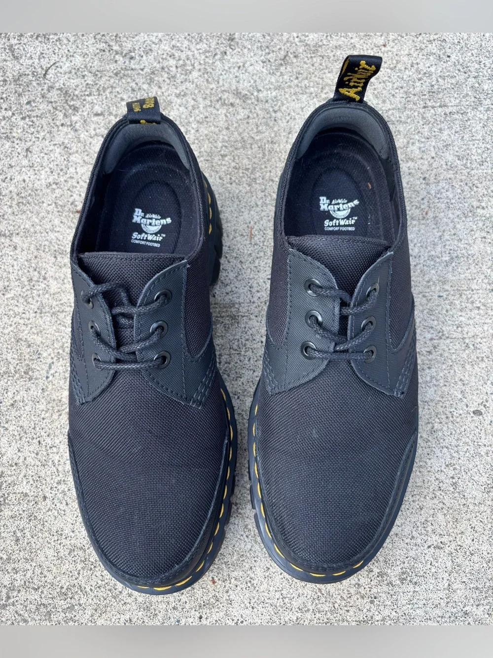 Dr. Martens Audrick 3I Black Platform Oxford Shoes Size 12
